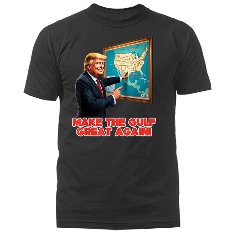 Make The Gulf Great Again Patriotic Trump USA MAGA Tshirt Unisex T-Shirt L