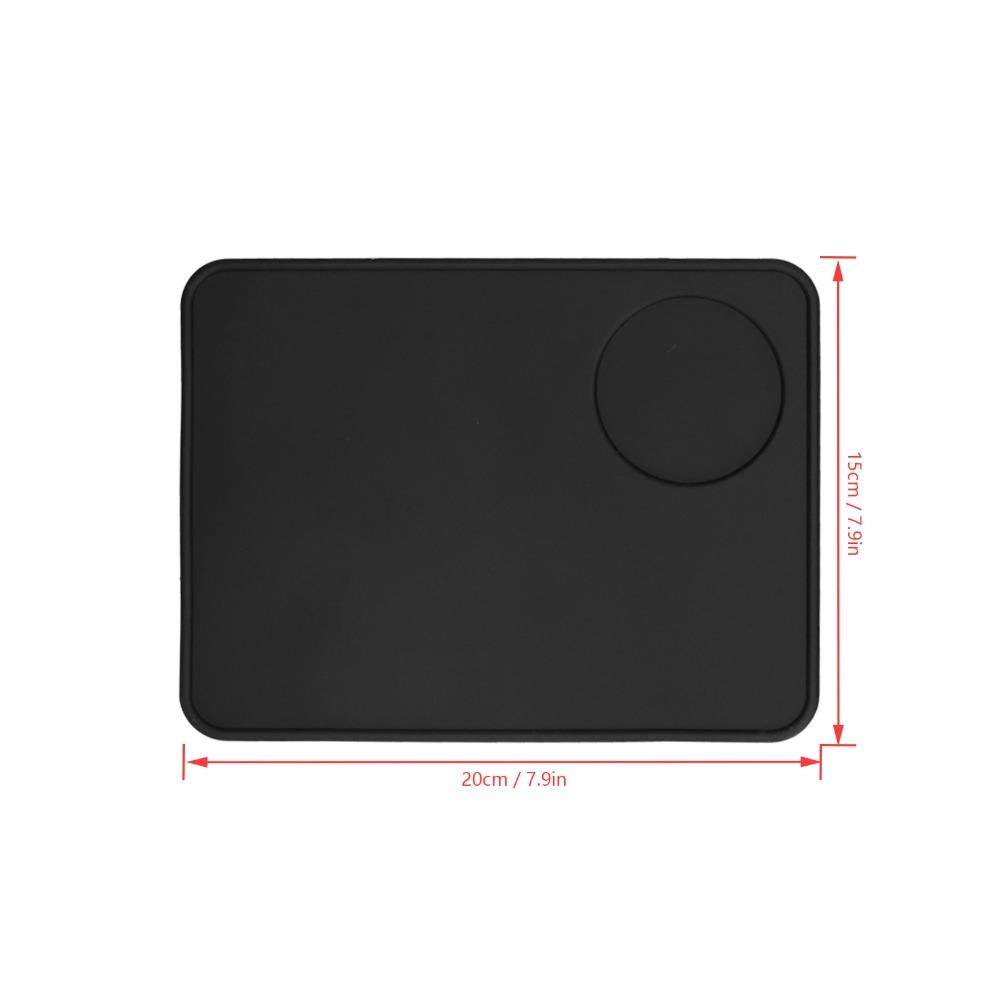 2 Pcs Set 22x15cm Coffee Tamper Mat Non-Slip Silicone Silicone Tamping Pad For Home Kitchen