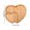 User Friendly Rubberwood Heart Shape Tray Serving Plate Suitable for Easy Cleaning Dessert Serving in Various Setting