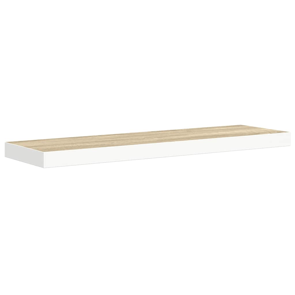Vidaxl Półki Ścienne, 4 Szt., Dębowo-Białe, 80X23,5X3,8 Cm, Mdf
