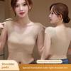 Osynliga axelvaddar för BH för kvinnor Andningsbara Toppar Osynlig Binda-BH Rak axelväst