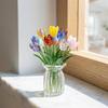 Simulation Glass Flowers 6/7Pcs  Artificial Floral Stems for Realistic Home Fresh Decor and Gift Inspiration