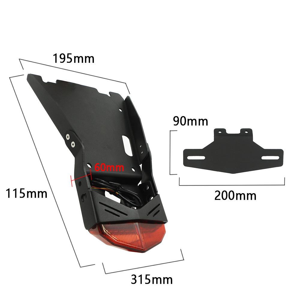 Motorcycle Tail Mount License Plate Bracket For BMW R NINE T NINET Racer Scramble 9 T RNINET Rear Brake Lamp Taillight LED Light