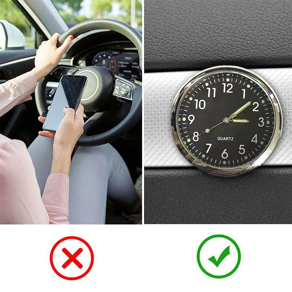 Mini Saat Araba Kuvars Saat Mini Elektronik Saat Su Geçirmez Bisiklet Motosiklet Saati Araba Saati Gösterge Paneli Saati Arabada