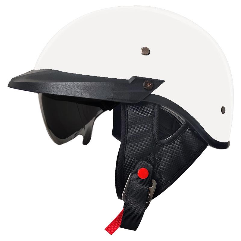 best women's motorcycle half helmets Pink Helmet, German Style Leather Helmet, DOT Approved Womens Motorcycle Helmet, Half Face Helmet with Goggles, for Moped Bike Cruiser Scooter Chopper (Pink, S) : Automotive approved helmet boasts an impact absorbent comfort liner and multi Bike Helmet Dot Approved Women's