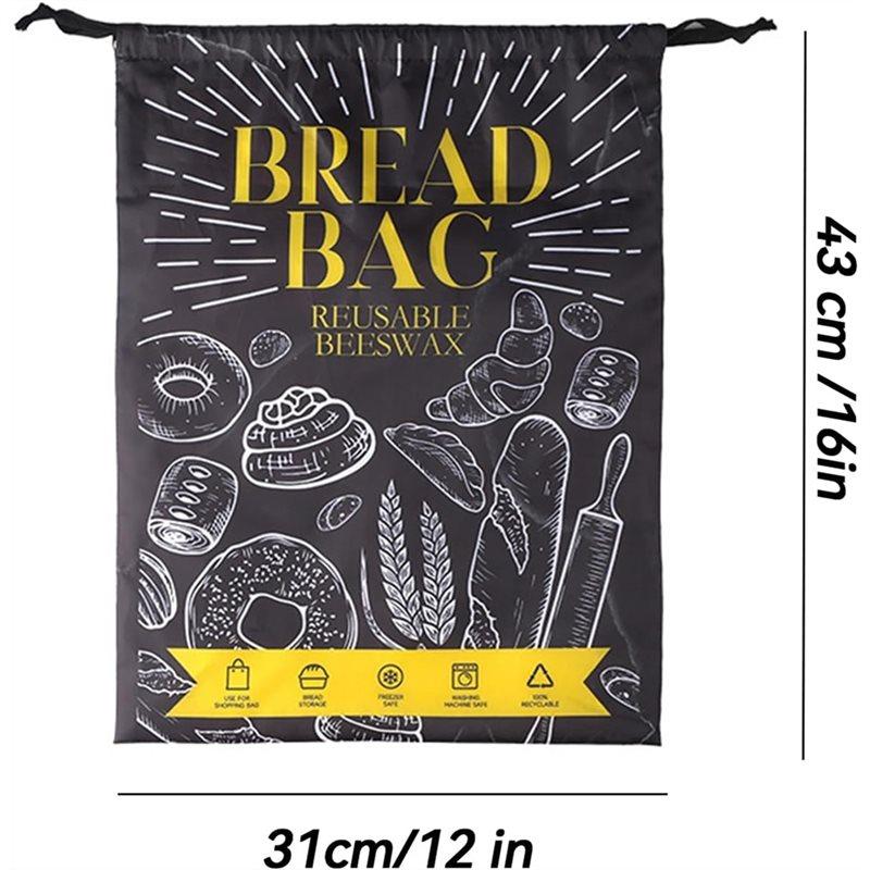 A84E-Reusable Beeswax Bread Bags Sourdough Storage Bag With Lining 2 Pack For Homemade Bread To Keep Fresh Large