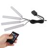 Interior Car Ambient Light 4 Lines Multifunction Microphone Universal Colorful Car Sole LED Lamp