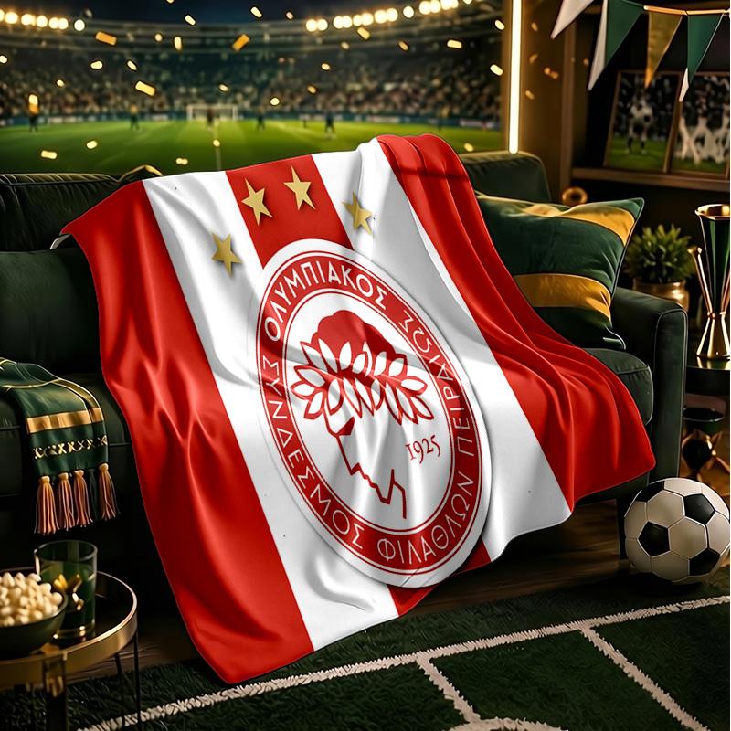 Olympiacos FC Komandas emblēmas pleds Flaneļa