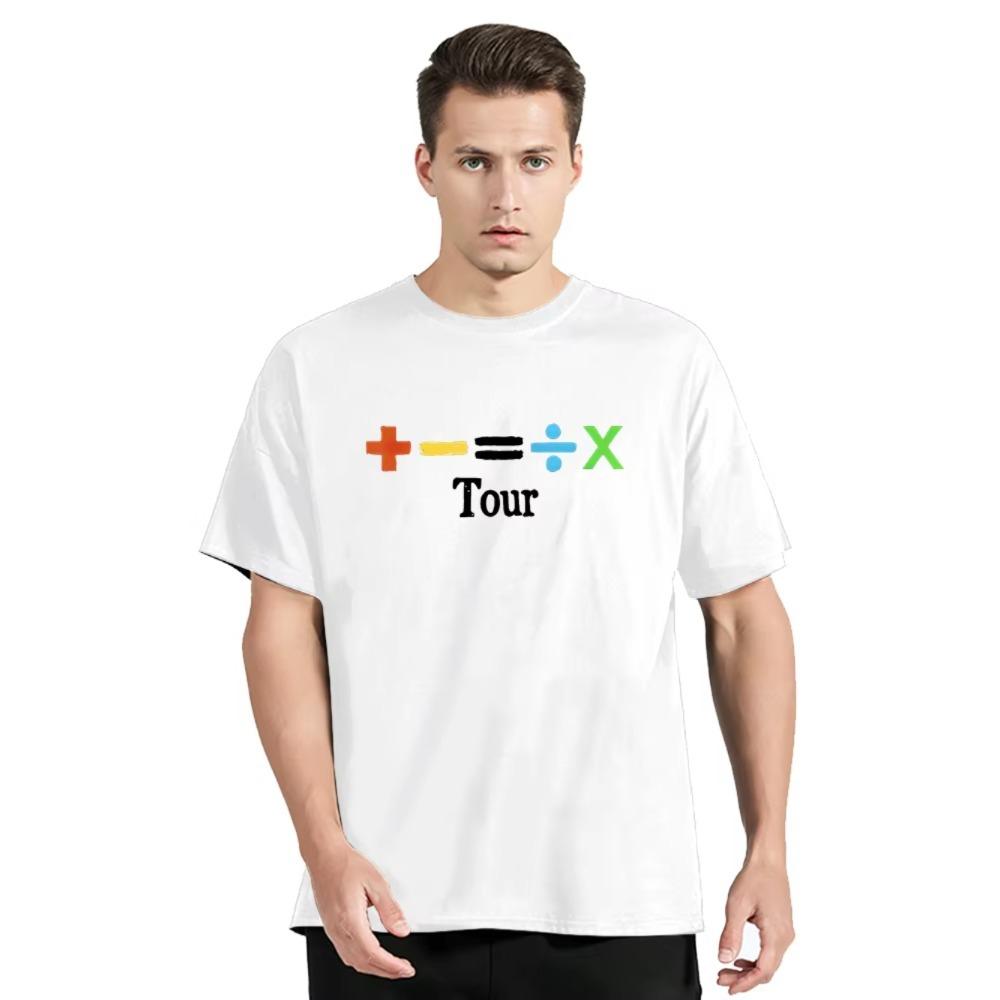 Mathematics Music Tour Men Printed T Shirt 2025 Ed Sheeran Albums Fans Gift Tee Male Tops Summer Cotton T-shirt Clothing