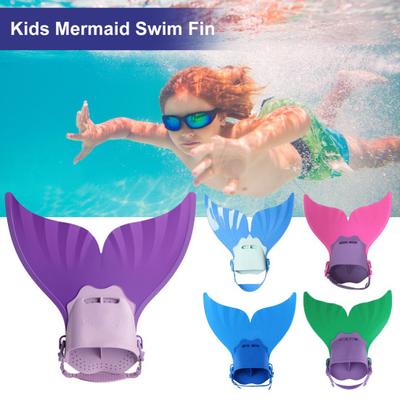 Pratica di nuoto con pinne da sirena Costumi da bagno con coda di sirena regolabili con pinne da sirena Aiuto per l'allenamento del nuoto Attrezzatura da nuoto leggera per bambini