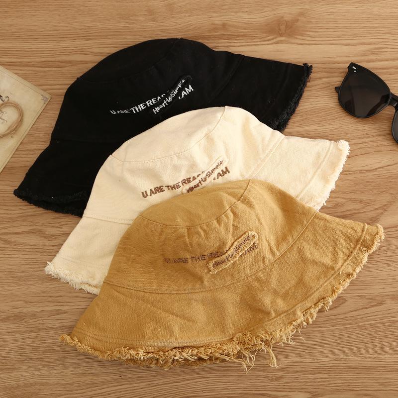 Fashion Women Cotton Bucket Hat Female Summer Autumn Sunscreen Fisherman Cap Outdoor Beach Sun Cap Hat For Women