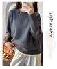 Korean-Style Loose Fit Women's Round Neck Thick Pure Cotton Long Sleeve Sweater for Autumn/Winter