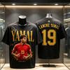 Tricou Lamine Yamal Spania NR19 Unisex și Unisex de Vară Bumbac Y2K Îmbrăcăminte Modă Calitate Înaltă Top cu Mânecă Scurtă Streetwear