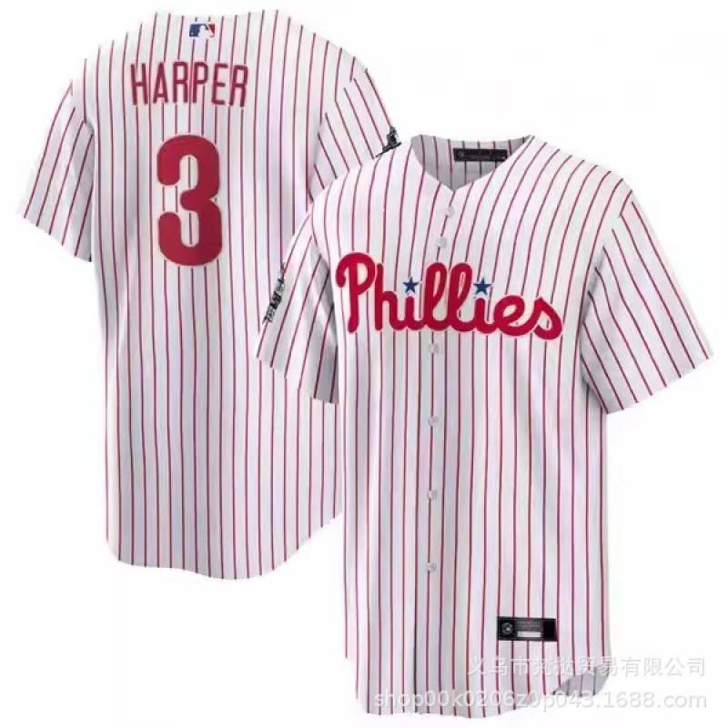 Philadelphia Phillies MLB Baseball Jersey Harper 3 Turner 7 City Edition Embroidered Short Sleeve Unisex Sport Tee