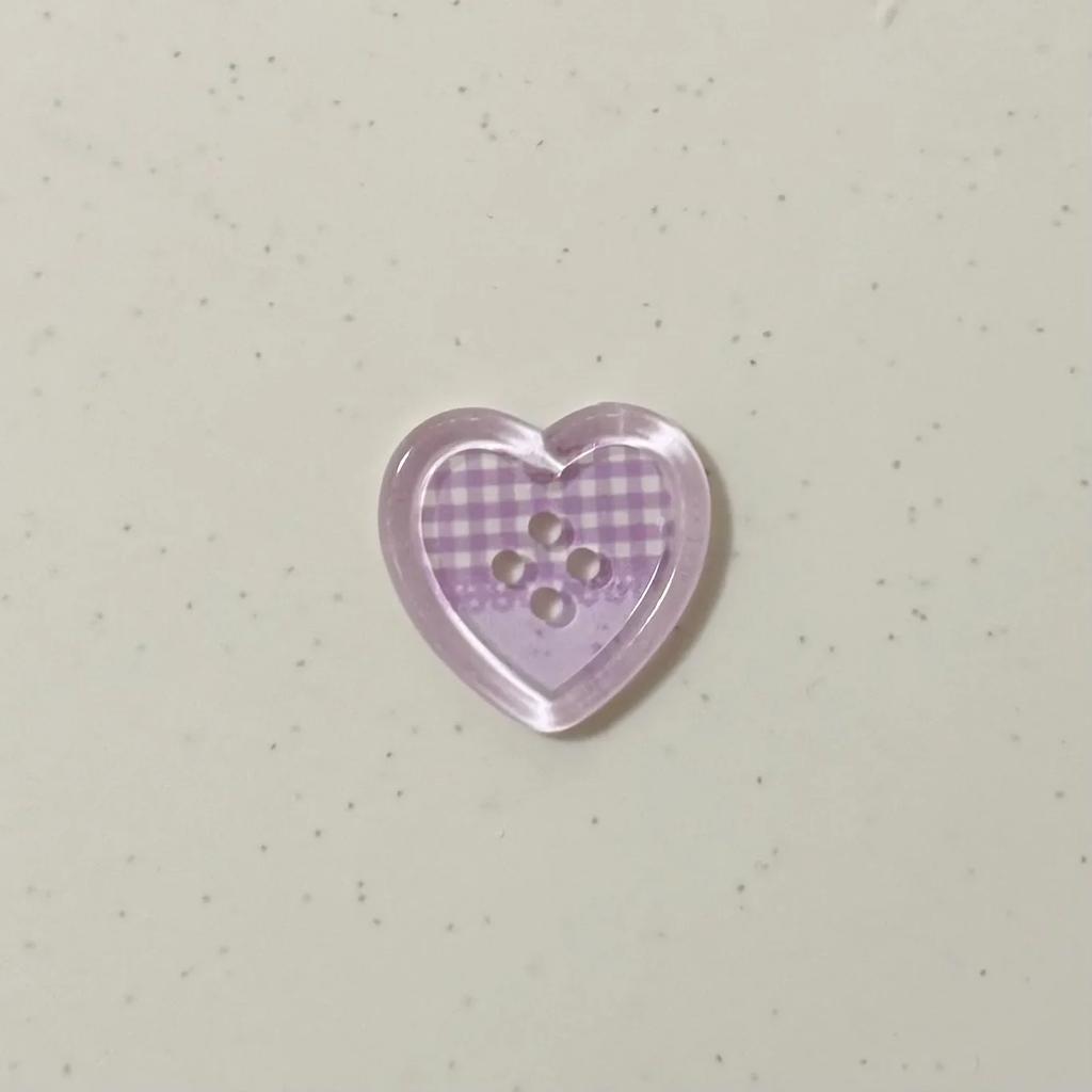 10Pcs Ins Fresh Heart Transparent Button Cardigan Sweater Coat DIY Craft Buttons Women Clothing Sewing Accessories
