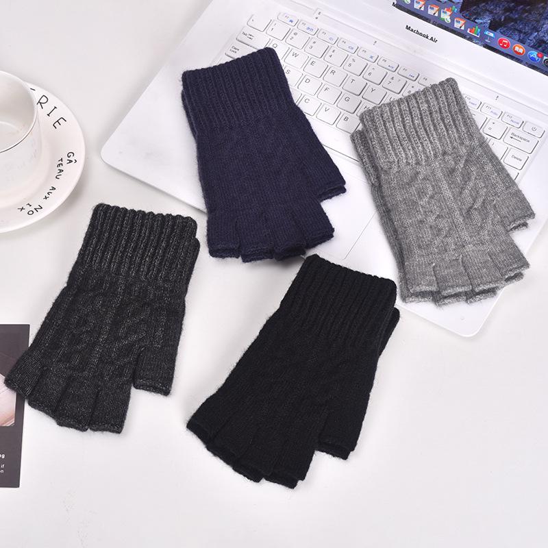 Unisex Waterproof Half-Finger Gloves for Autumn/Winter: Thicken Velvet, Non-slip, Ideal for Outdoor Cycling and Driving.