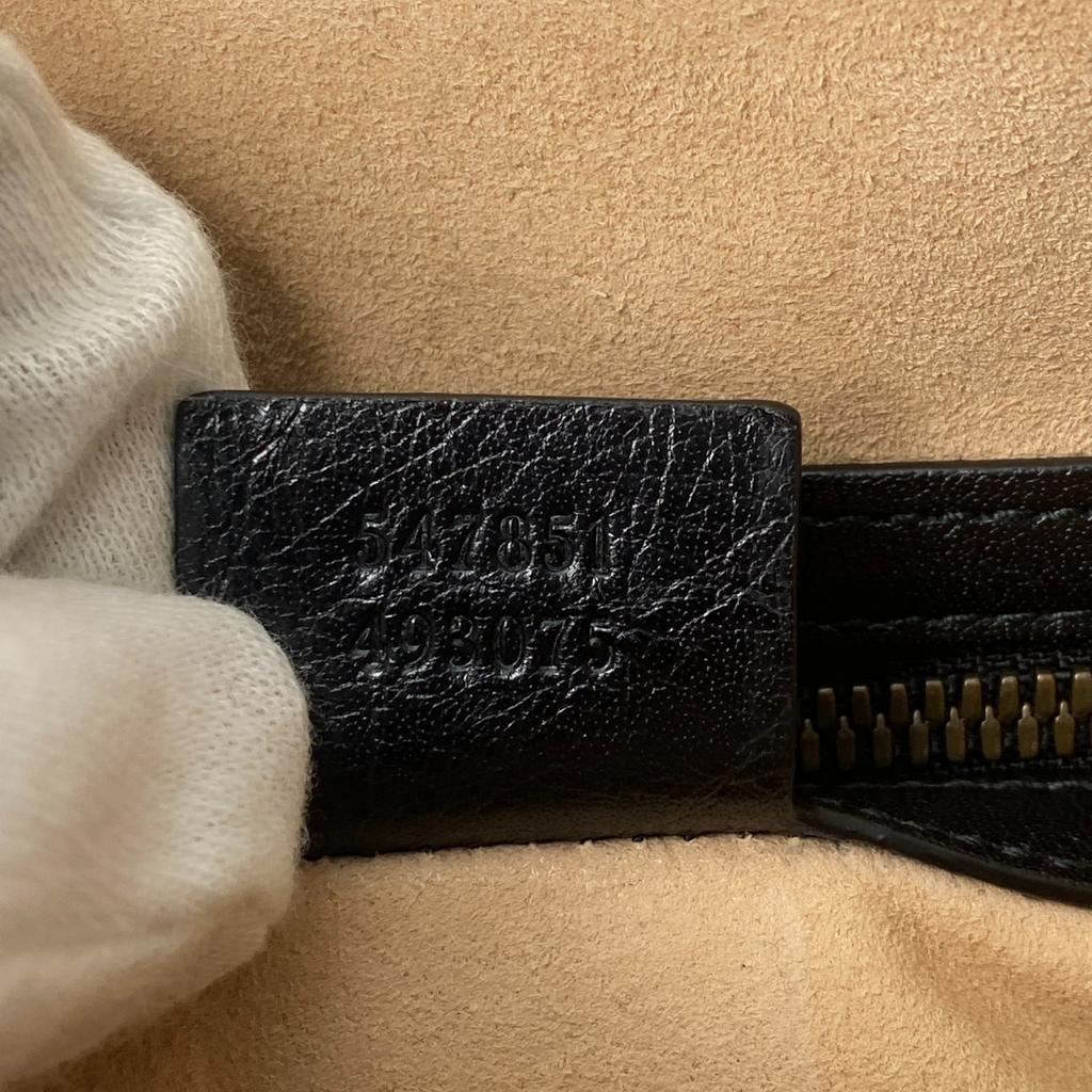 Used GUCCITote Bag Black/gold Leather Women