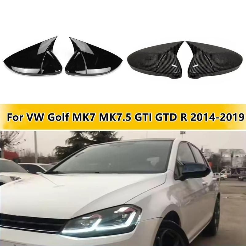 Für VW GOLF 7 MK7 MK7.5 R GTI 2014- Auto Rückspiegel Seitenspiegel Abdeckung Flügelkappe Außen Türgehäuse Schale Verkleidung ABS Aufkleber