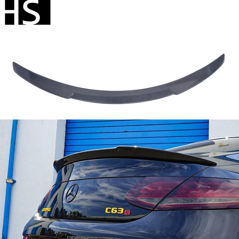 FD Style Carbon Fiber Rear Wing Spoiler for 2016-2022 Mercedes-Benz C-Class W205 2-Door