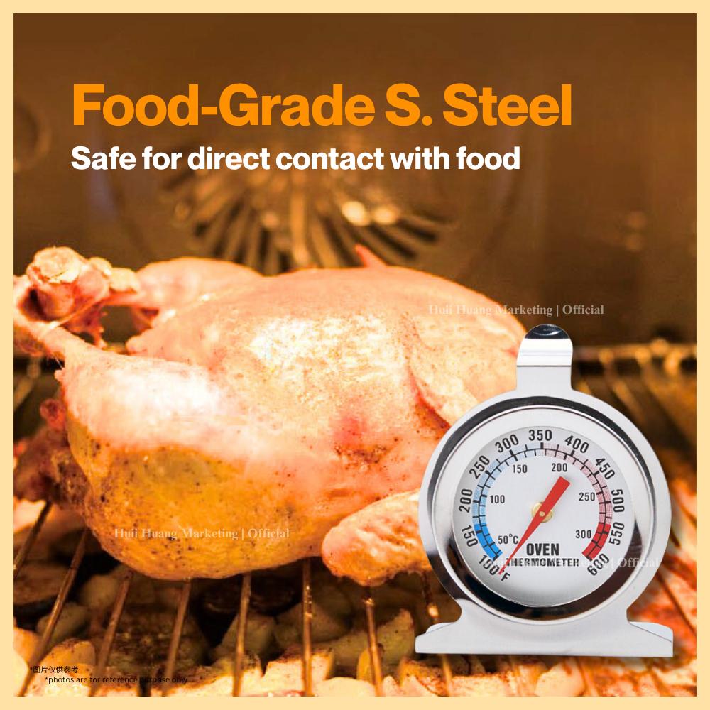 Oven Thermometer Accurate 50-300°C/100-600°F Grill Fry Chef Smoker Gauge Stainless Steel Thermo Meter Kitchen Cooking Baking