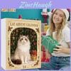 Christmas Cat Acrylic Advent Calendar With 24 Decor Slots For Holiday Celebrations