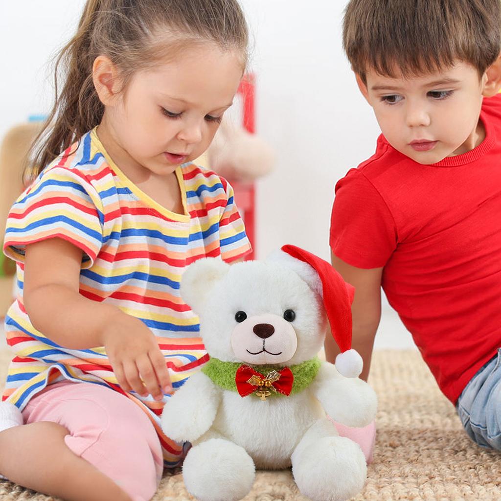 Bell Christmas Bear Teddy Bear Doll Plush Toy Cute Bear Doll Christmas Gift