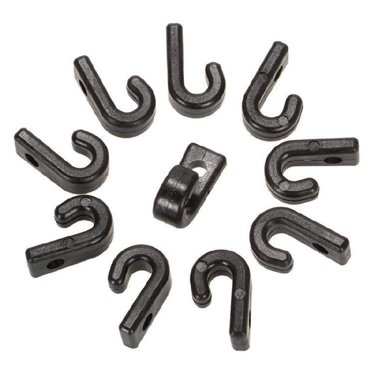 50Pcs Kayak Bungee  Hook Tie Down Hook Kayak Attachments J  Hook for Kayaks Canoes Rowing Boats Easy To Install