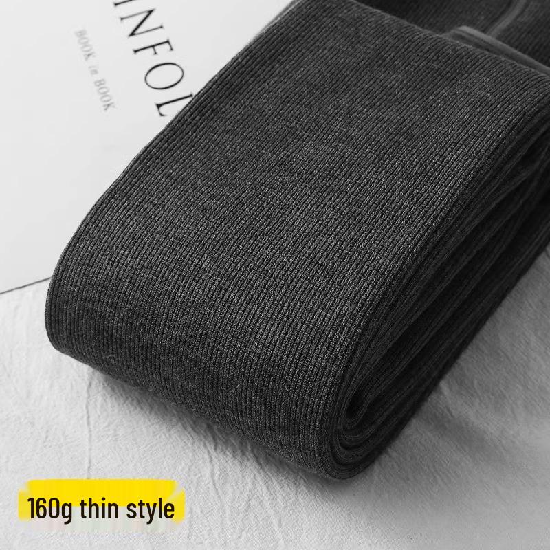 Fleece-Lined Base Layer Pants for Petite Women: Thick, Warm, Cotton, Foot-Covering Tights for Autumn and Winter, Stay in Place Comfort