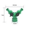 2-Way Y Garden Hose Splitter Double Outlet Water Tap Connector with Separate Control Valves for Lawn Irrigation
