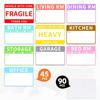 Azureal 540 PCS Moving Labels, 10 Color Coded Moving Stickers Including Fragile, Heavy and Blank Labels, 2'' x 3'' Packing Labels for Moving Boxes,