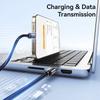 USAMS SJ769 U91 60W Aluminum Alloy Fast Charging Cable 1m USB-C to USB-C Data Cable