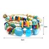 Bohemian Charm Beads Wrap Bracelets,Vintage Crystal, Turquoise, And Agate Beaded Multi-Layered Bracelet/Bangle