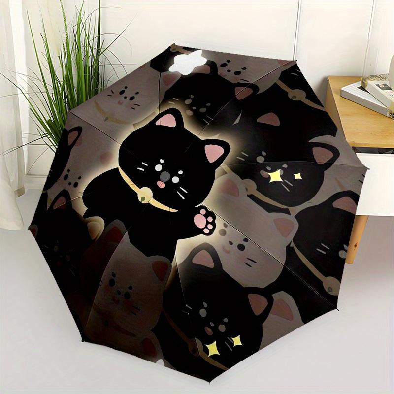 

1pc Lucky Cats Pattern Umbrella with Plastic Handle,Suitable for All Seasons Home Travel Outdoor UmbrellaM1265