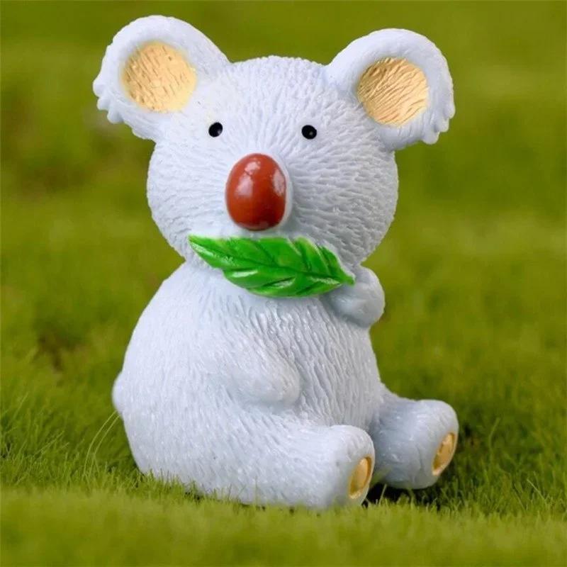 Home Decoration Accessories Lovely Koala Bear Mini Animal Model Figurine Different Posture Room Micro Landscape Resin Crafts