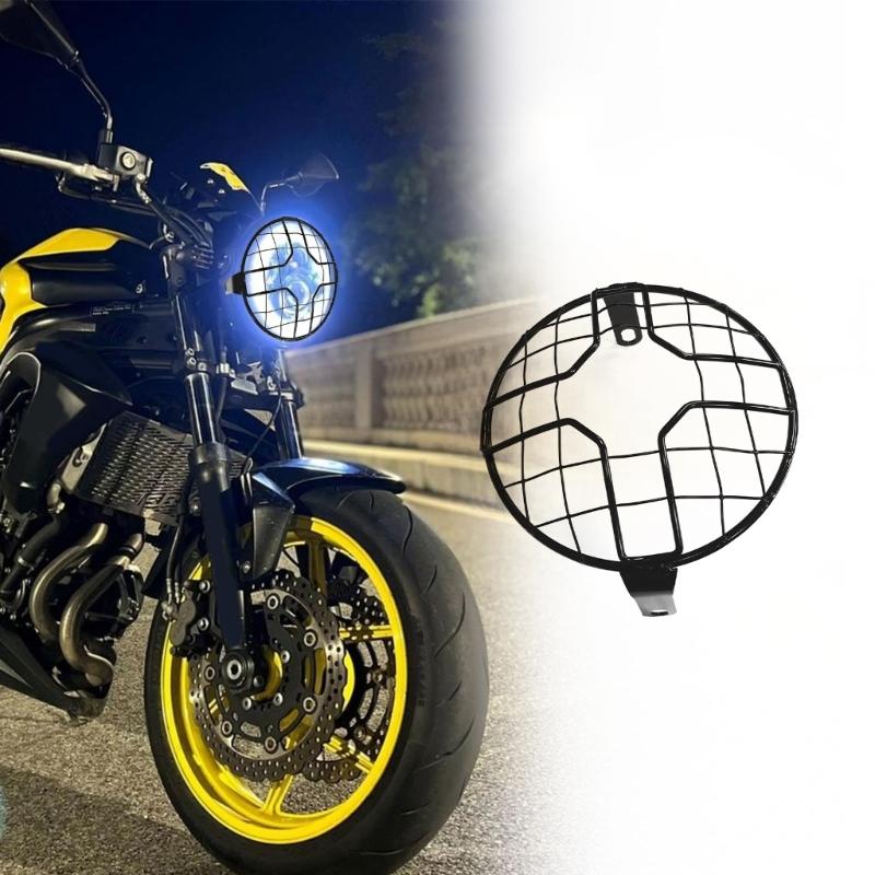 Motorcycle Headlight Protector Guard Case Quick Installation Shockproof Metal Cover For Mountain Road Off Roading Riding