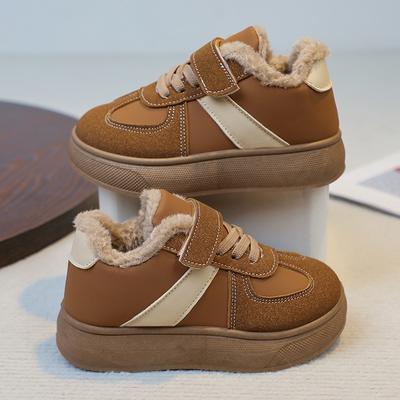 Kids Winter Warm Footwear Fleece Sneakers Cotton Shoes for Boys Waterproof Lamb Wool Snow Boots for Girls