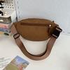 Corduroy Chest Bag Women's Cartoon Sports Waist Bag Crossbody Bag