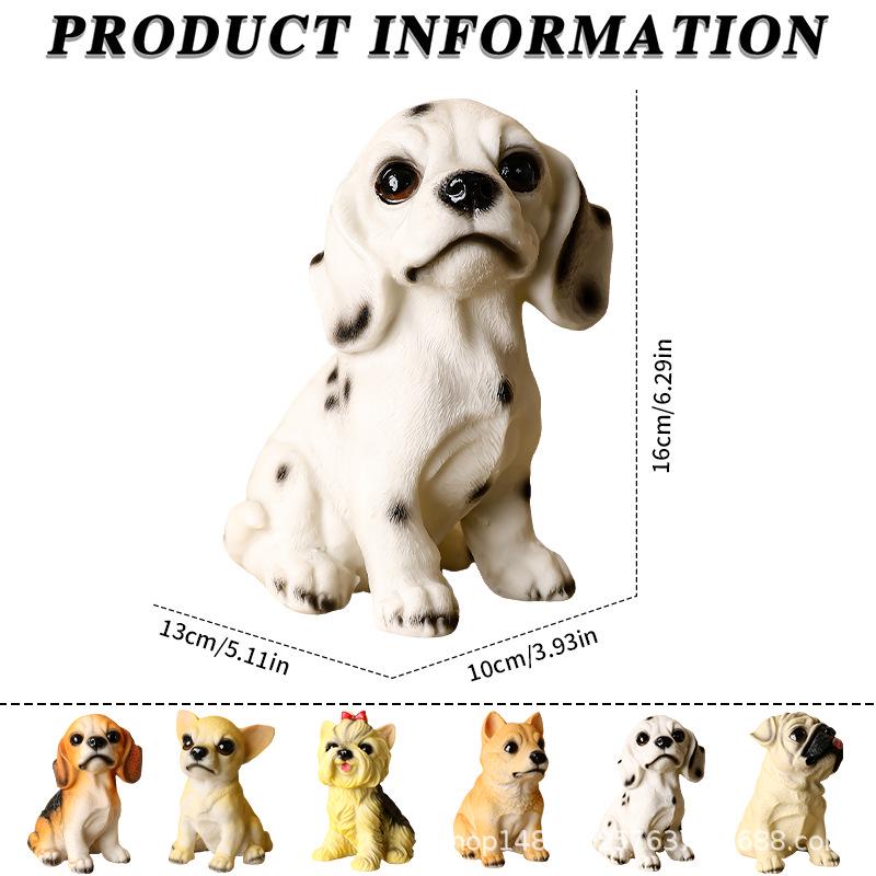 Resin Dog Figurine Basket - Home Decoration Ornament (Poodle, Myna, Bulldog)