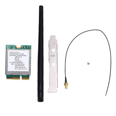 Kabellose Netzwerkkarte für Wins 10 11 M.2 NGFF 4200Mbps 2,4GHz 5GHz 6GHz Laptop-Netzwerkadapter mit 8dBi Antennenhalterung