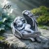 Dekorationen für Friedhof Schlafender Schutzengel Figur Harz Baby Statue in Flügeln Gedenkfigur Putte Dekor Tisch Schlafzimmer Friedhof Beileid