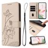Solid Color Printed lotus Flower Leather Phone Case for Redmi 15 4G 5G Redmi15C 4g 5g Card Slots Magnetic Flip Wallet Cover Etui