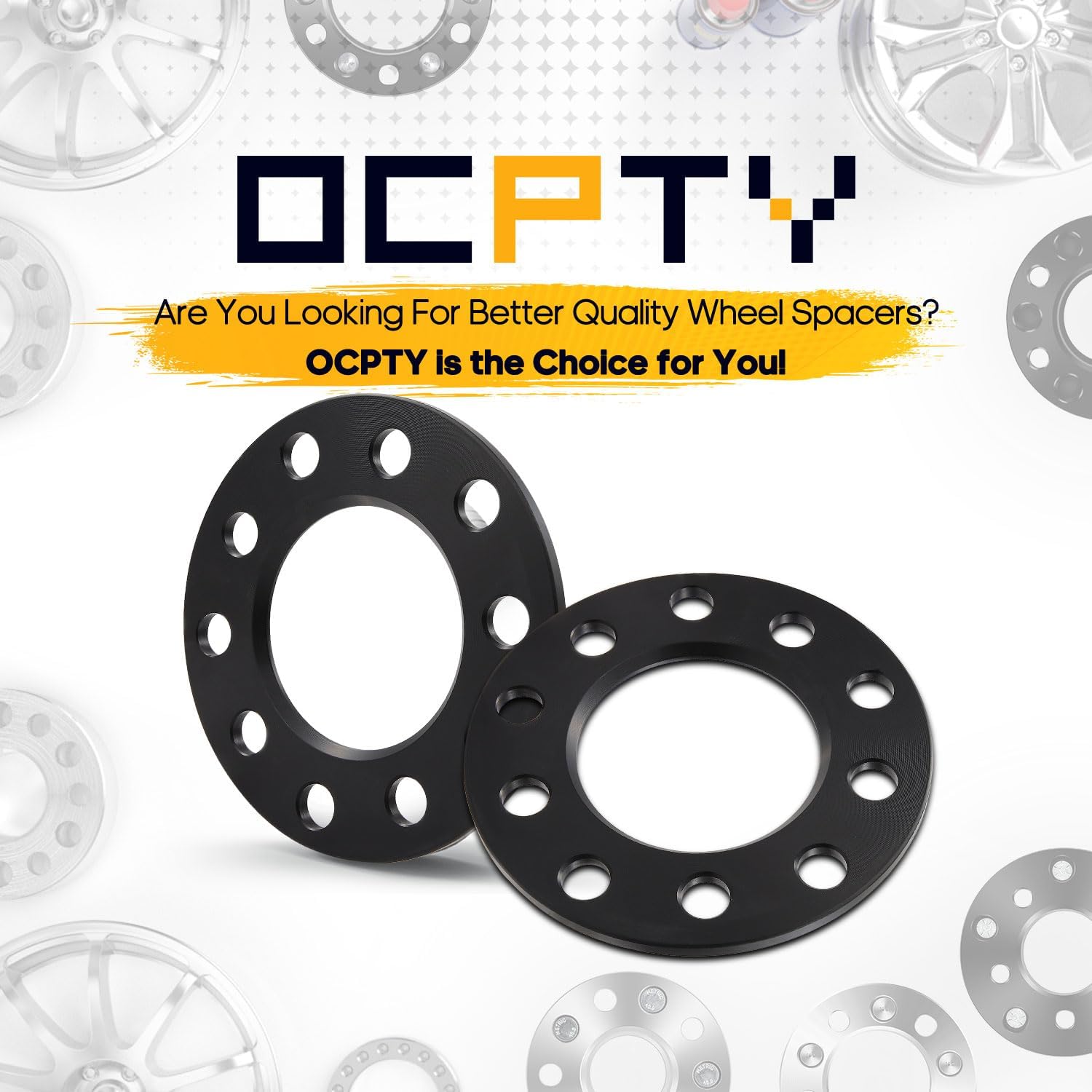 OCPTY 5x4.75 or 5x4.5 Wheel Spacers 1/4 Thick 78.1 Bore Wheel Spacers Adapters Fit for Chevrolet S10 Camaro for Ford for Jeep (2pcs)