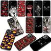 Spooky Cat Scary Face Eyes Case for Samsung Galaxy A07 A13 A12 A14 A23 A42 A50 A51 A52 A53 A70 A71 A72 A21S A04 Note 20 9 8 10