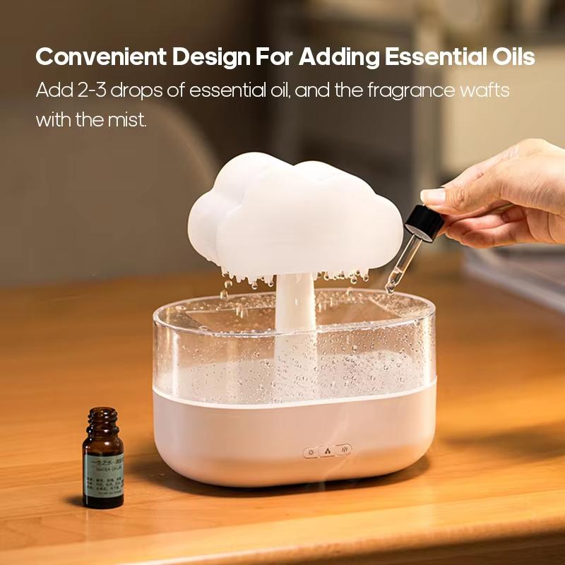 Rain Clouds Diffuser Zen Raindrops Air Humidifier Essential Oil Diffuser USB Desktop Ultrasonic Sprayer Diffuser Aromatherapy