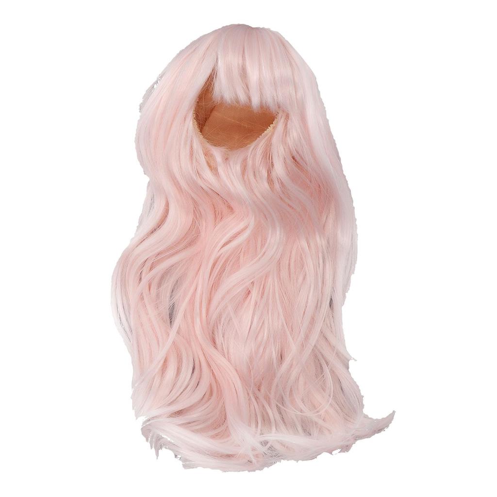 Stylish and Smooth Cotton Doll Wig for Dolls, Fits Heads 35-39cm (light Pink), Perfect for DIY Doll Making and Hair Accessories.