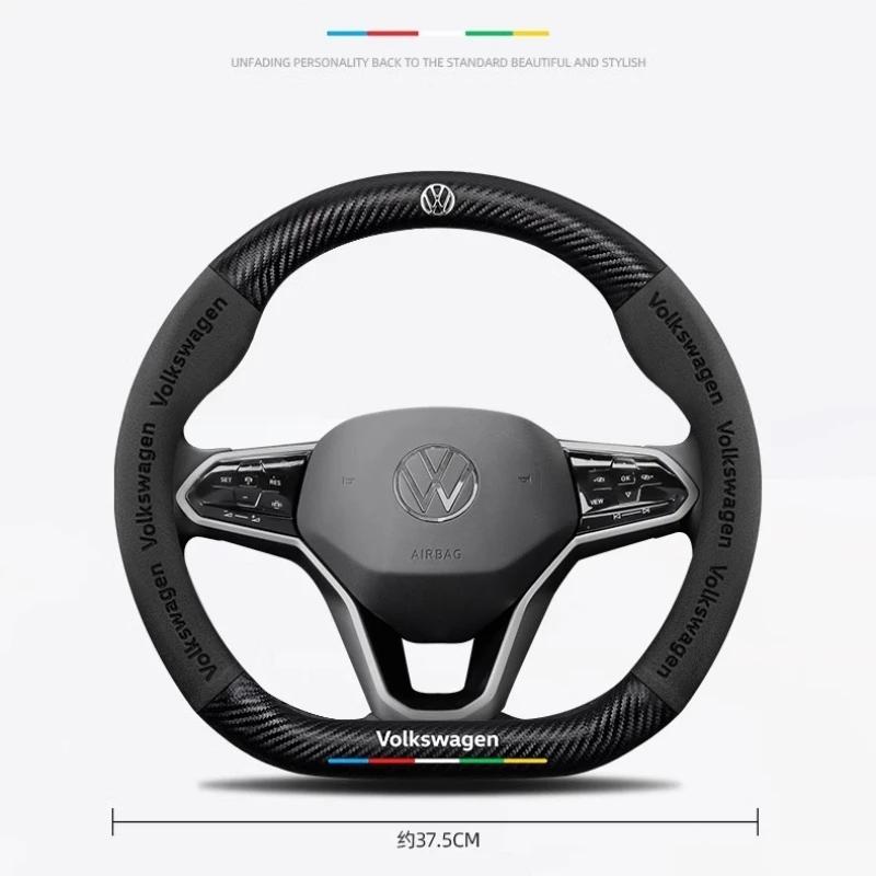 2026 Heiß für Volkswagen VW Leder Auto Lenkradabdeckung für Volkswagen VW Golf 7 Mk7 Touran Up Neuer Polo Jetta Passat B8 Tigu