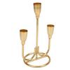 Three Head Candle Holder Iron Exquisite Candlestick Holder for Coffee Table Fireplace Decoration