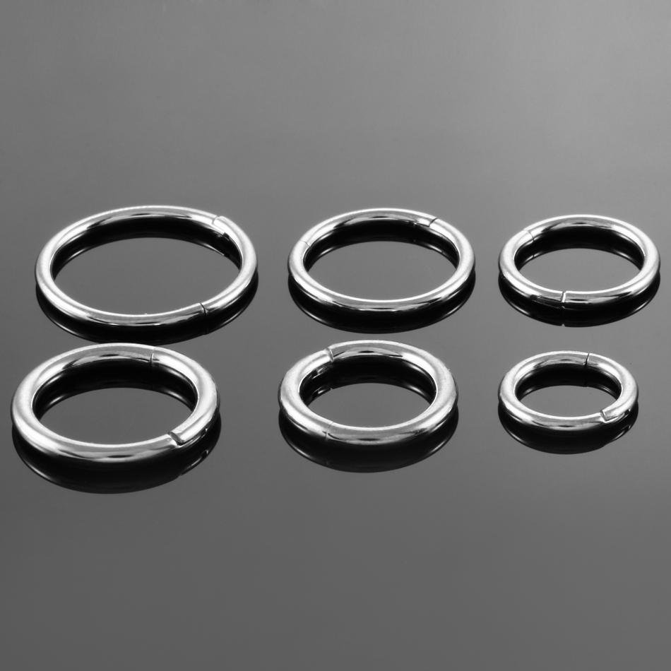 1PC Surgical Steel Hinged Clicker Segment Nose Rings Helix Cartilage Septum Hoop Daith Nariz Lip Ear Piercings Women Men Jewelry