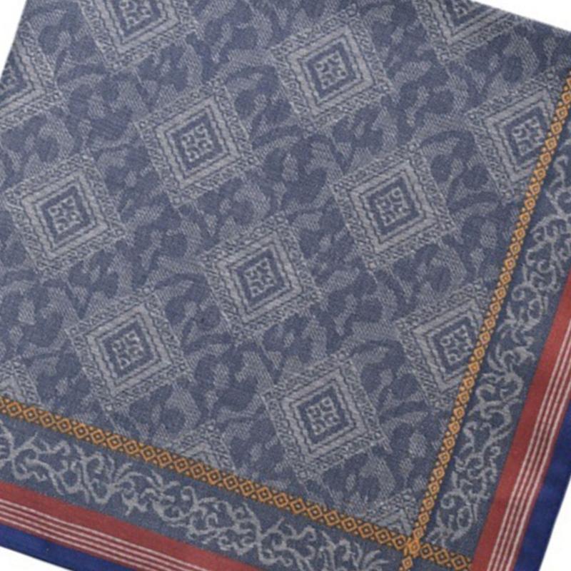 Cotton Jacquard Handkerchief For Men Soft Quick Drying Classical Pattern Pocket Square Hankie For Grooms Weddings Party
