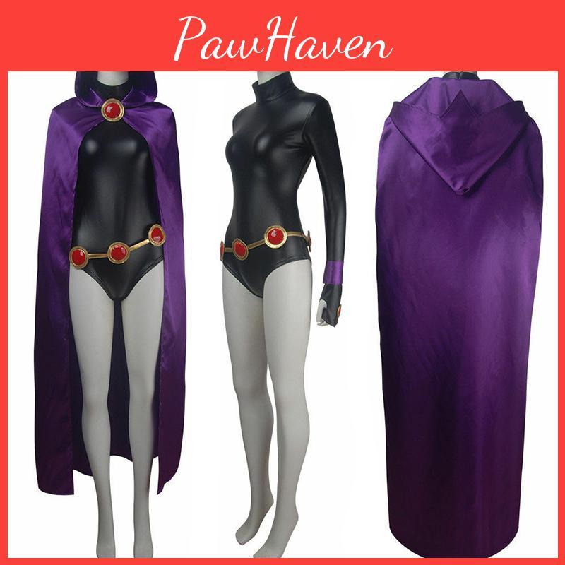 Stunning Anime Teen Titan Raven Costume For Cosplay And Themed Parties